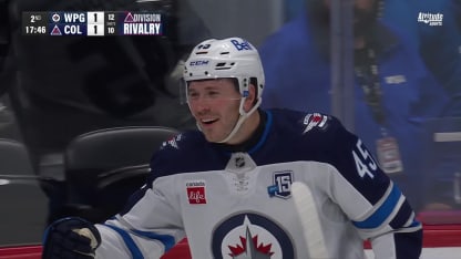WPG@COL: Koepke scores goal against Mackenzie Blackwood
