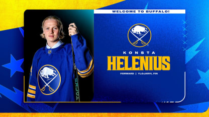 buffalo sabres sign center konsta helenius to 3 year entry level contract