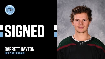 Utah Hockey Club Signs Forward Barrett Hayton to Two-Year Contract  