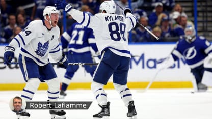 Rielly OT goal badge Laflamme