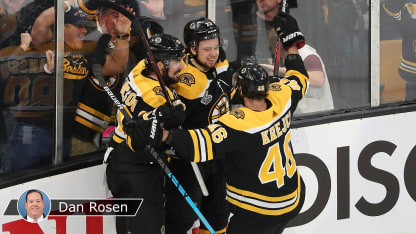 Bruins celebrate Rosen badge