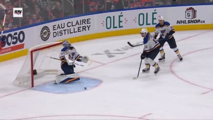 STL@EDM: Stecher scores goal against Jordan Binnington