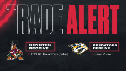 coyotes trade zucker to nashville 030824