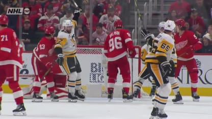 Tristan Jarry with a Spectacular Goalie Save vs. Detroit Red Wings