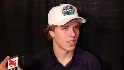 Tynan Lawrence at NHL Draft Media Day