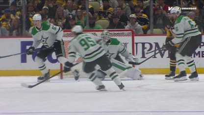 DAL@PIT: Bourque scores goal against Stuart Skinner