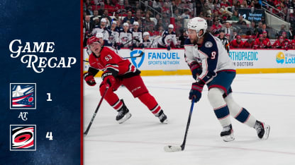 Columbus Blue Jackets Carolina Hurricanes game recap December 9, 2025