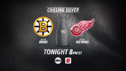Watch Bruins vs. Red Wings tonight at 8PM on ABC, ESPN