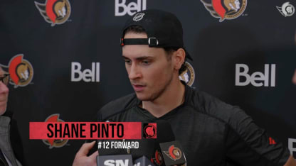 Shane Pinto dispo médias après le match contre WPG