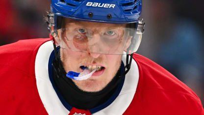 Patrik Laine #92 of the Montreal Canadiens looks on as he skates during the second period against the Philadelphia Flyers in a pre-season NHL game at Centre Bell on September 23, 2024 in Montreal, Quebec, Canada. (Photo by Minas Panagiotakis/Getty Images)