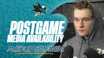 Postgame at VAN (1/27): Celebrini