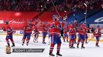 Canadiens salute fans badge Laflamme