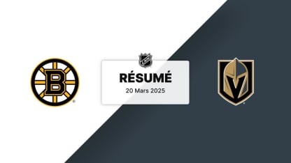 BOS vs VGK | Résumé 20/03/2025