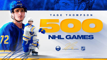 Tage Thompson | 500 NHL Games