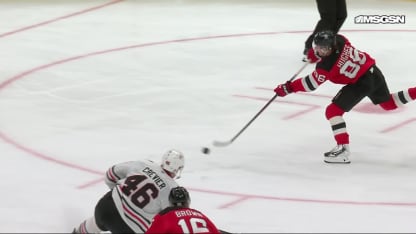 CHI@NJD: Hughes scores goal against Spencer Knight