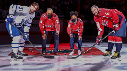 Capitals Black History Night Bill Riley puck drop