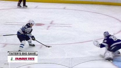 WPG@TBL: Vasilevskiy with a great save against Morgan Barron