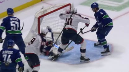 CBJ@VAN: Voronkov scores goal against Kevin Lankinen