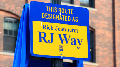 Sabres unveil RJ Way sign in honor of Rick Jeanneret