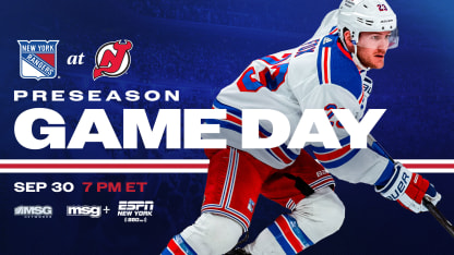 Rangers at Devils: Pregame Notes | 09.30.24