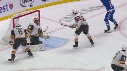 VGK@COL: Blankenburg scores goal against Carter Hart