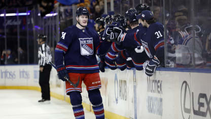 Adam Edström målskytt för Rangers i NHL-debuten