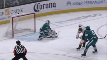 VGK@SJS: Stone scores goal against Alexandar Georgiev