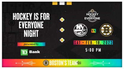 Bruins to Host Hockey is for Everyone Night, Pres. by TD Bank, on Feb. 18