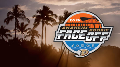 2019 Anaheim Rookie Faceoff Rookie Tournament Logo palm trees beach