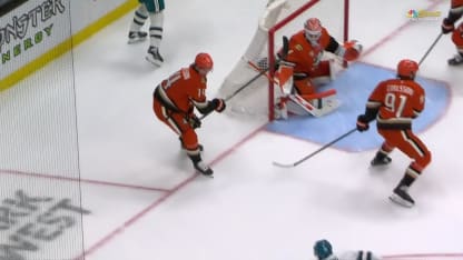 SJS@ANA: Eklund scores goal against Lukas Dostal