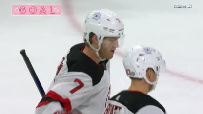 NJD@MIN: Hamilton scores goal against Wild