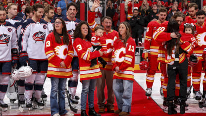 Gaudreau pregame tribute family