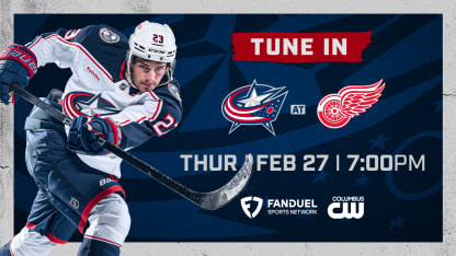 Tune In to CBJ @ DET on FanDuel Sports Network & The CW