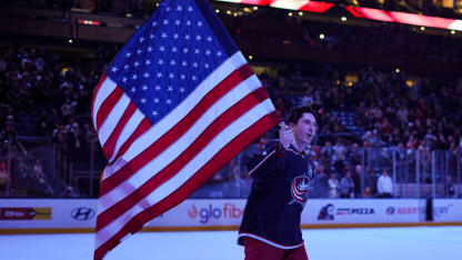 Werenski with US flag