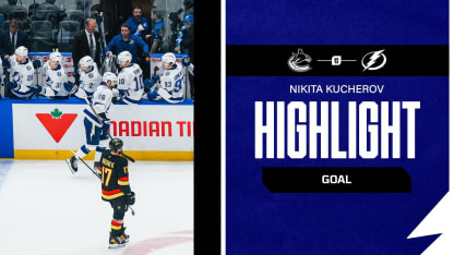 TBL at VAN | Kucherov's shot deflects in 