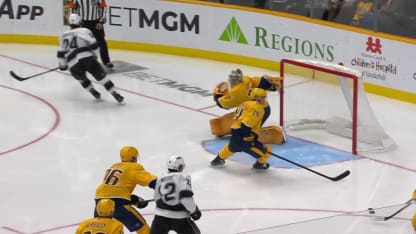 LAK@NSH: Fiala scores goal against Juuse Saros