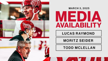 Lucas Raymond, Moritz Seider and Todd McLellan Media