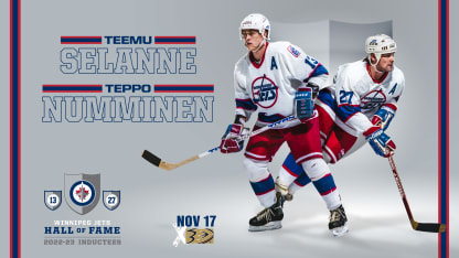 Jets celebrate Teemu Selanne, Teppo Numminen with Hall of Fame induction