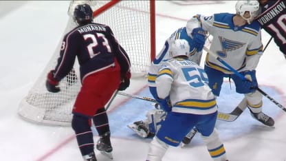 STL@CBJ: Monahan scores goal against Joel Hofer