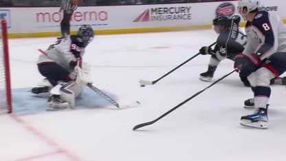 CBJ@LAK: Byfield scores goal against Elvis Merzlikins