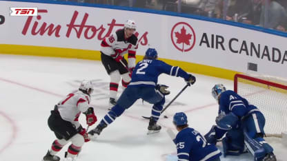 NJD@TOR: Stolarz with a great save against Paul Cotter