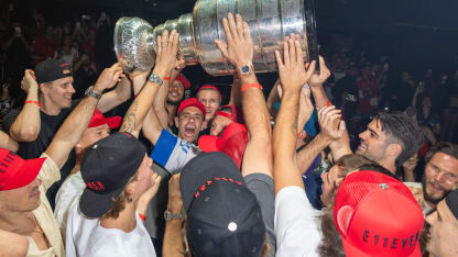 The Florida Panthers are seen celebrating the 2025 Stanley Cup win at E11EVEN Miami on June 19, 2025 in Miami, Florida. (Photo by Alexander Tamargo/Getty Images for E11EVEN)