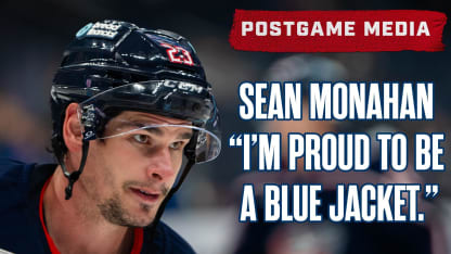 Sean Monahan - "I'm PROUD to be a Blue Jacket."  | Postgame Media