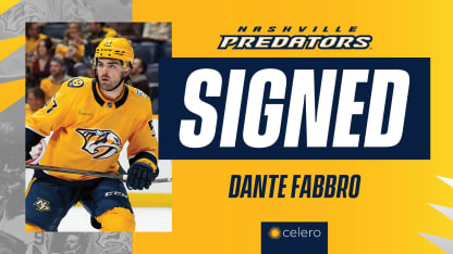 Predators Sign Dante Fabbro to One-Year, $2.5 Million Contract