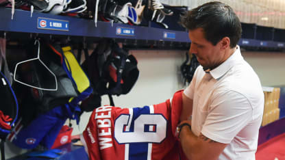 weber puts on canadiens jersey