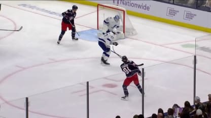 Kent Johnson with a Goal vs. Tampa Bay Lightning