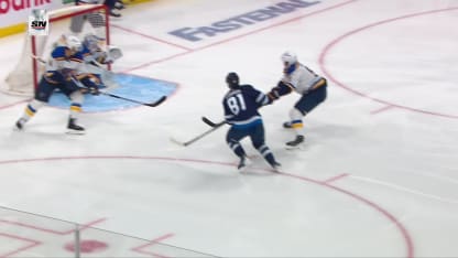 STL@WPG: Connor scores goal against Jordan Binnington