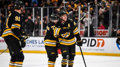 Pastrnak llegó a 400 goles y Bruins hilaron 7mo triunfo