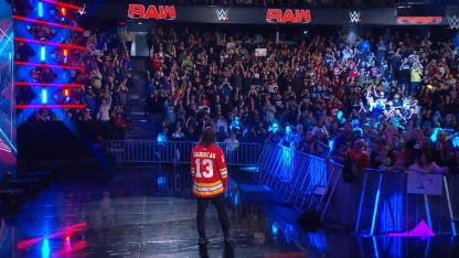 WWE honors Johnny Gaudreau on Monday Night Raw in Calgary