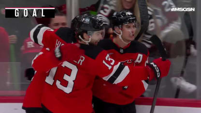 COL@NJD: Hughes scores goal against Trent Miner